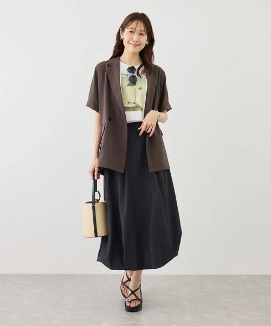 【美品】ROPÉ PICNIC バルーンスカート　吸水速乾　ブラック — image 2
