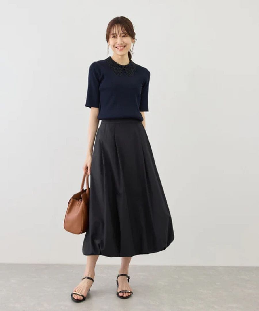 【美品】ROPÉ PICNIC バルーンスカート　吸水速乾　ブラック — image 3