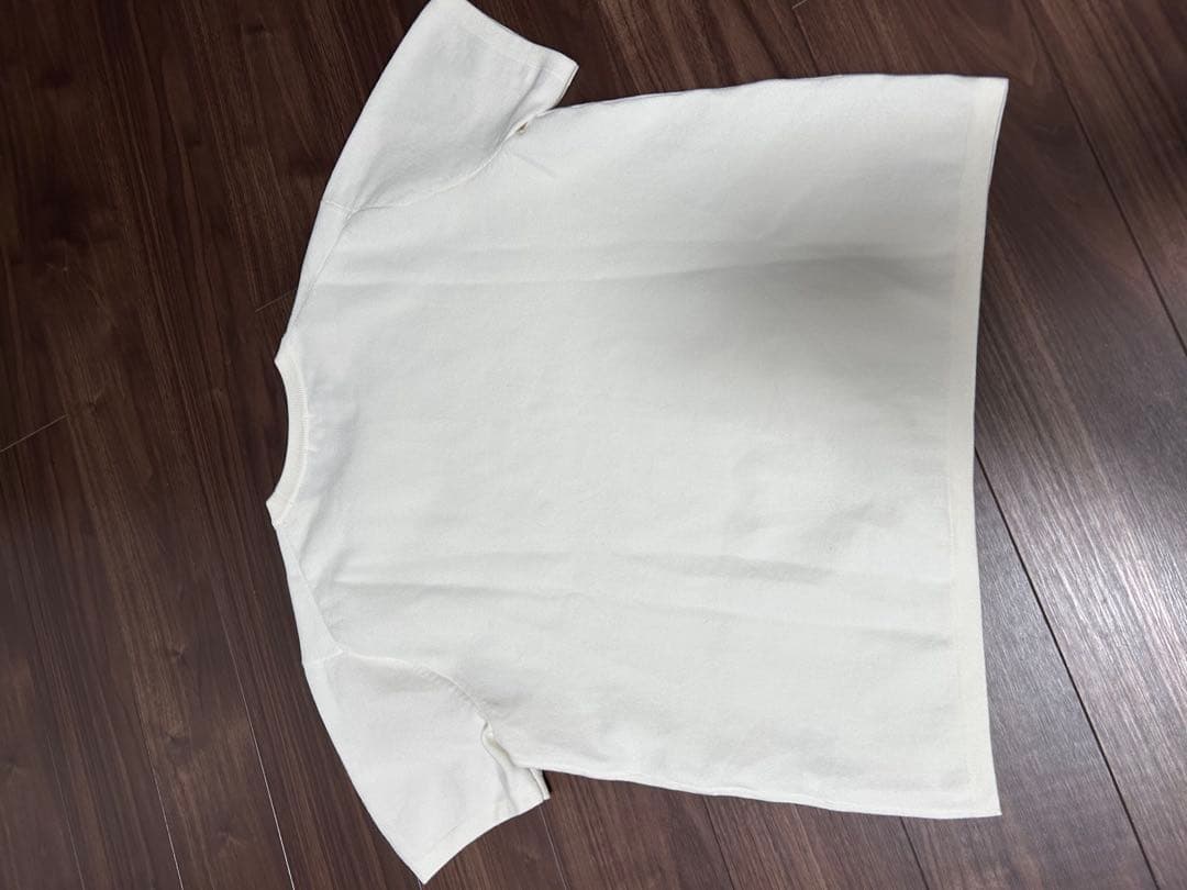 美品！UNIQLO クルーネックニット 短丈半袖 ホワイト XL — image 5
