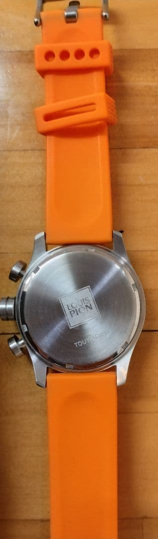 最終値下げ！！ LOUIS PION クロノグラフ オレンジラバーベルト — image 3
