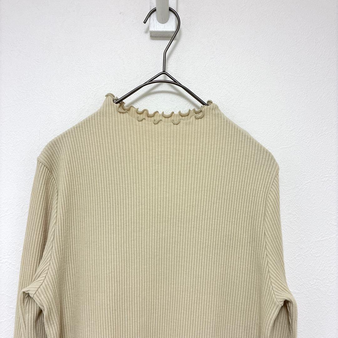 セポクラフト リブトップス M メロウ ハイネック 長袖 アイボリー — image 3
