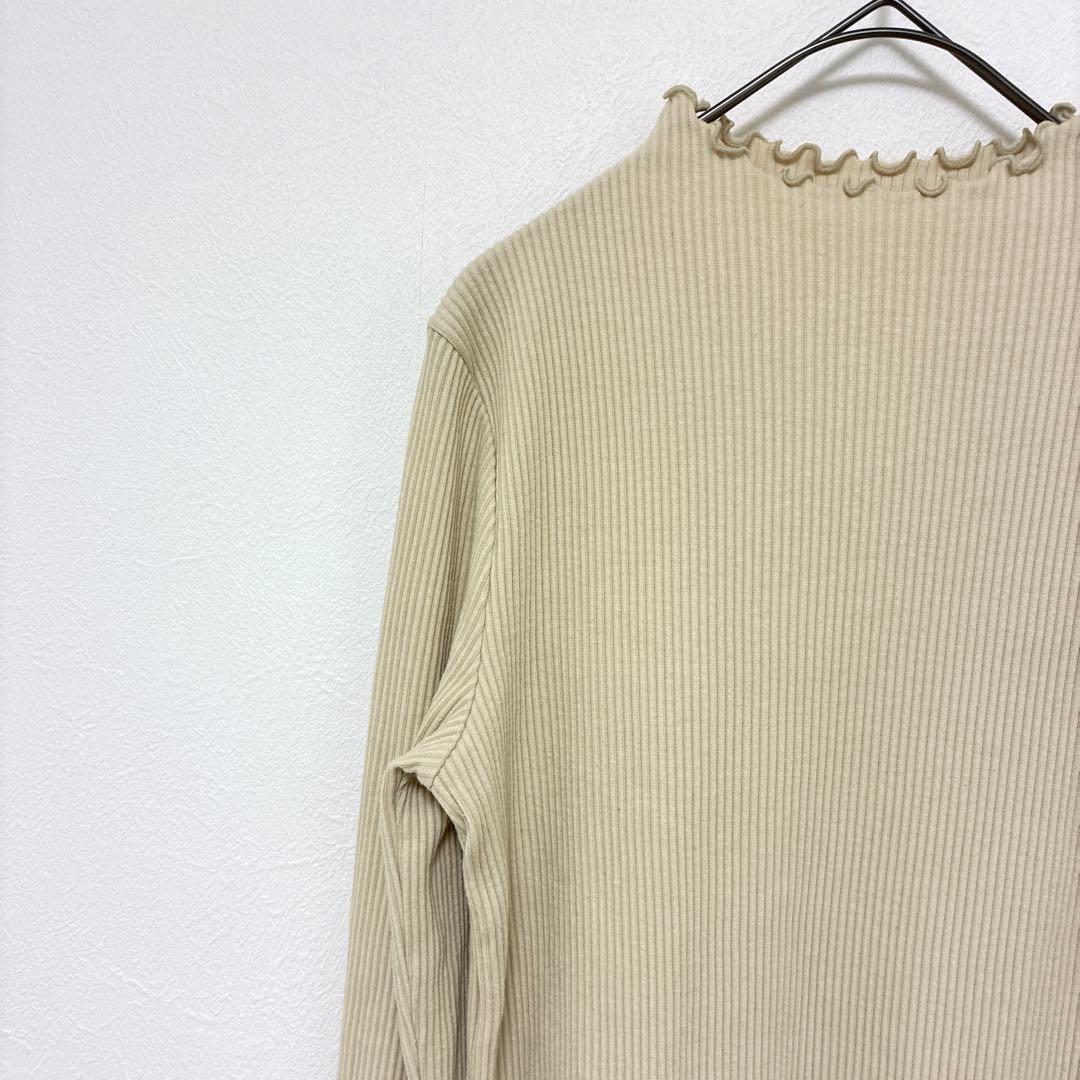 セポクラフト リブトップス M メロウ ハイネック 長袖 アイボリー — image 4
