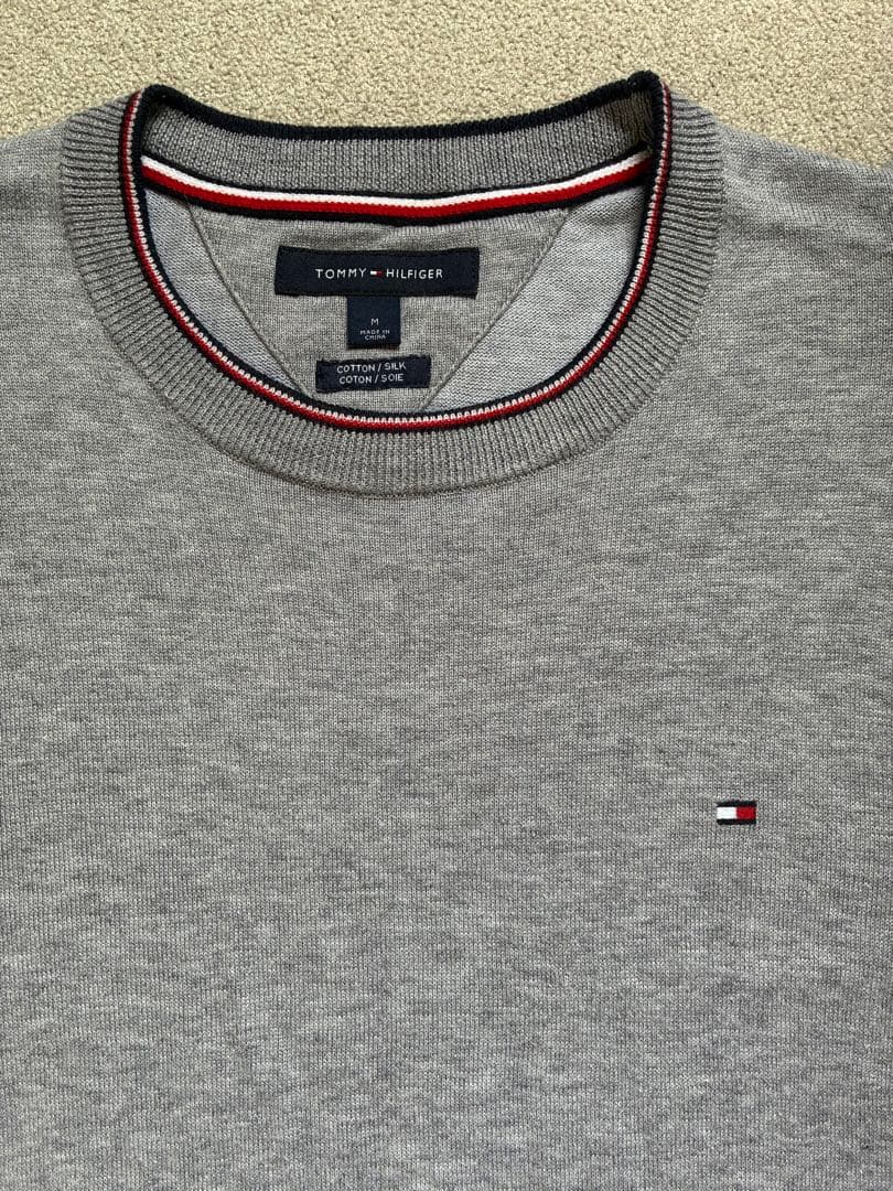 TOMMY HILFIGER コットンシルク クルーネック ニット　長袖　トミー — image 3
