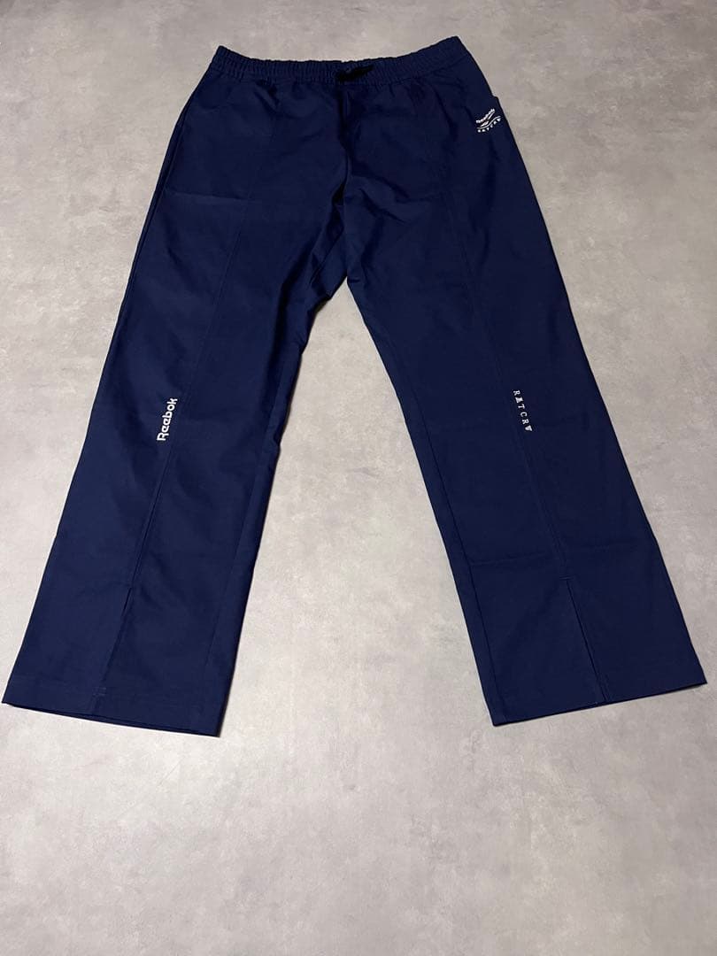 Reebok×Romantic Crown ネイビー スリット入りパンツ 2XO — image 2