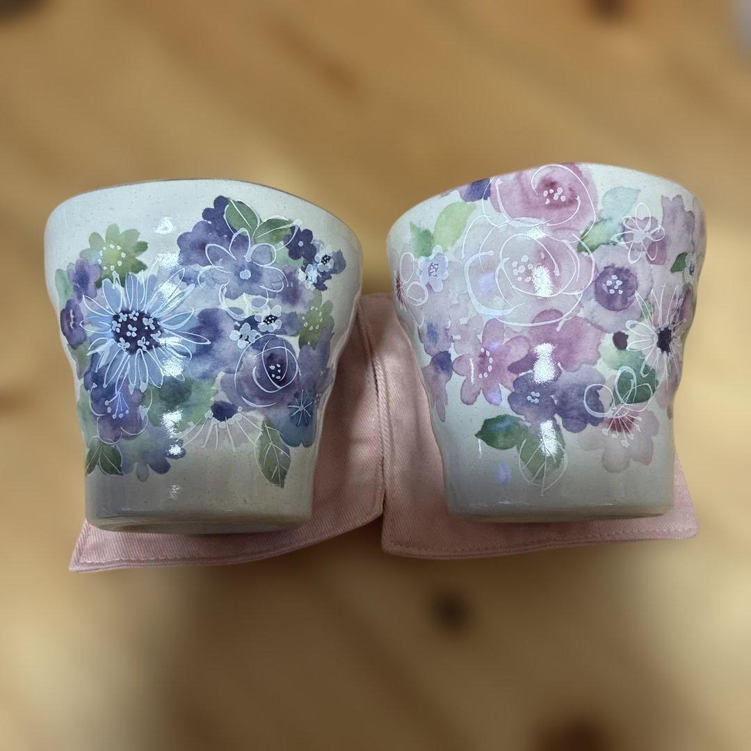 yuly様専用　　花柄 カップ　ペアセット — image 3
