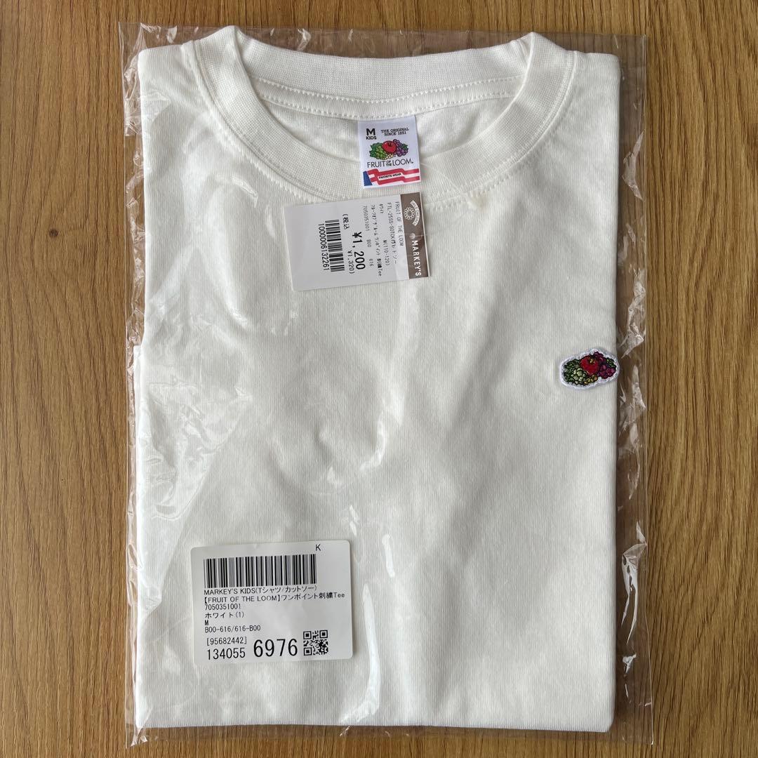 FRUIT OF THE LOOM ワンポイント刺繍Tシャツ ホワイト M — image 2