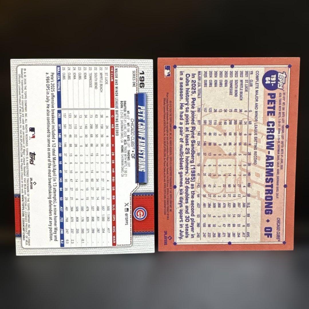 Topps Pete Crow-Armstrong 2枚セット — image 2