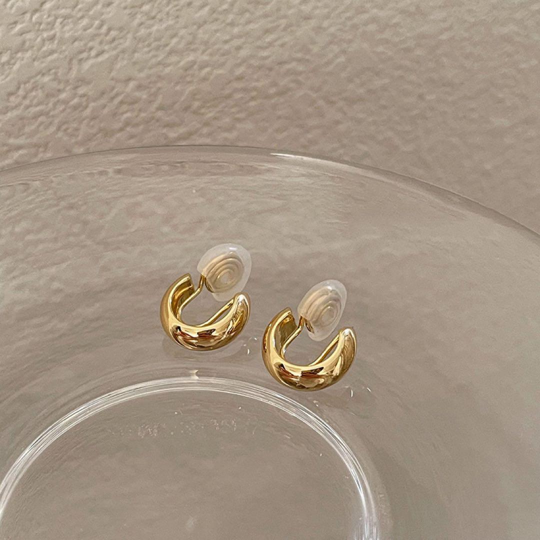 イヤリング　フープ　アクセサリー 結婚式　イヤーカフ　ゴールド　金 — image 4