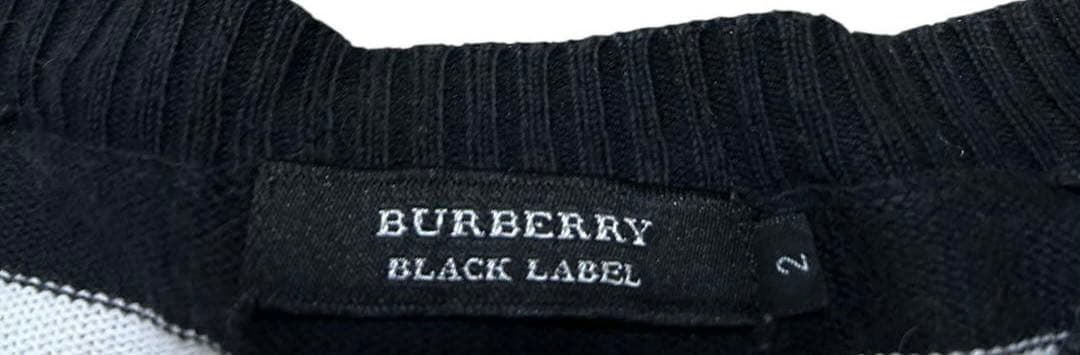 BURBERRY フロントロゴ ボーダー 半袖 ニット — image 2