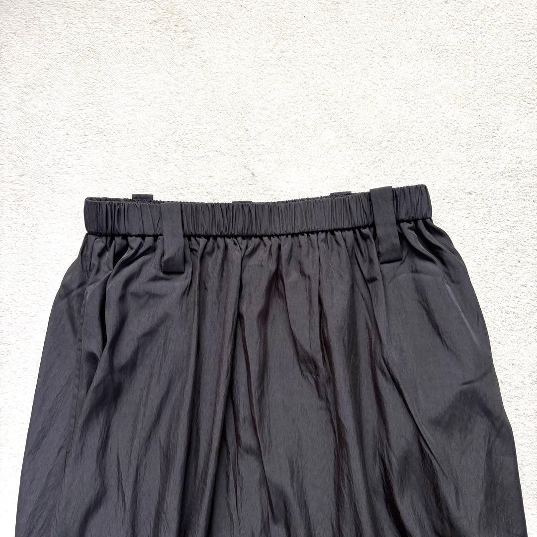 新品✨【ブリリアント】M-L 異素材ドッキング フレアスカート ブラック — image 2