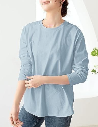 オーバーサイズ Tシャツ 長袖 レディース ゆったりめ ホワイト Lサイズ — image 3