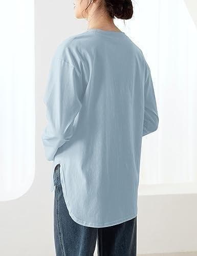 オーバーサイズ Tシャツ 長袖 レディース ゆったりめ ホワイト Lサイズ — image 4