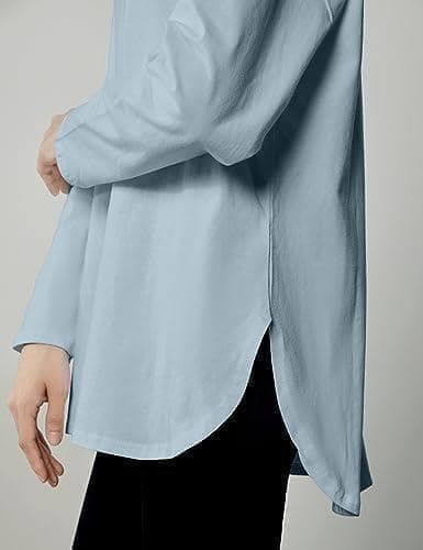 オーバーサイズ Tシャツ 長袖 レディース ゆったりめ ホワイト Lサイズ — image 5