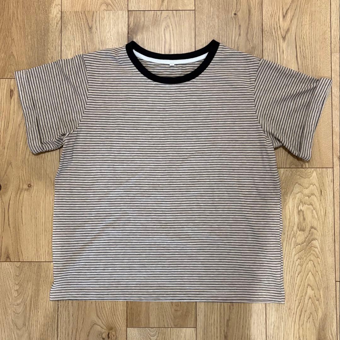 【美品】COCOMOMO ボーダー半袖Tシャツ ブラック — image 3