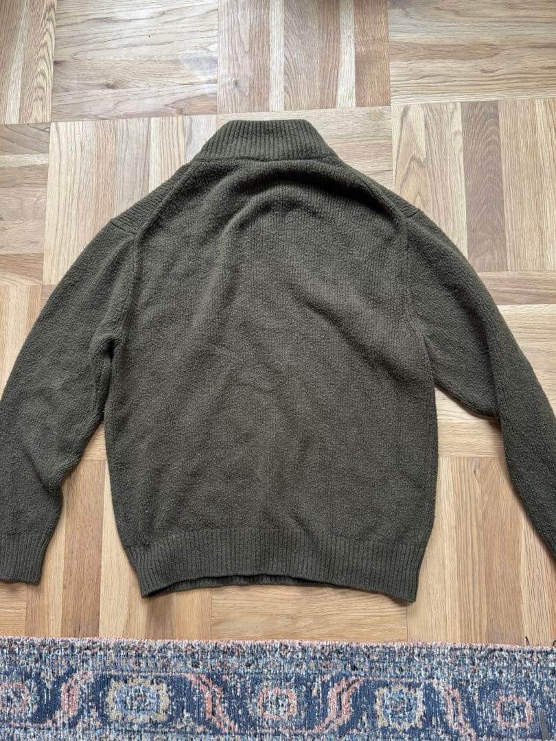 UNIQLO ハーフジップ ニット セーター オリーブ L — image 2