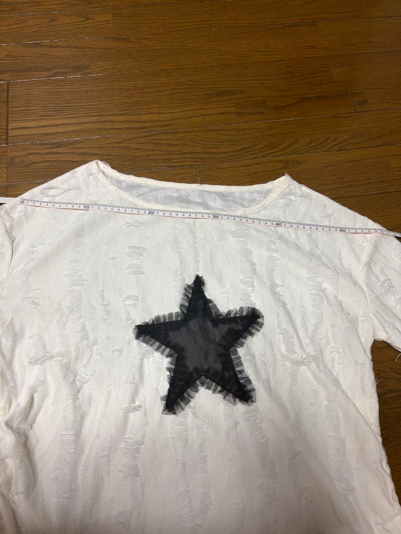 スターモチーフ 長袖カットソー ホワイトL — image 4