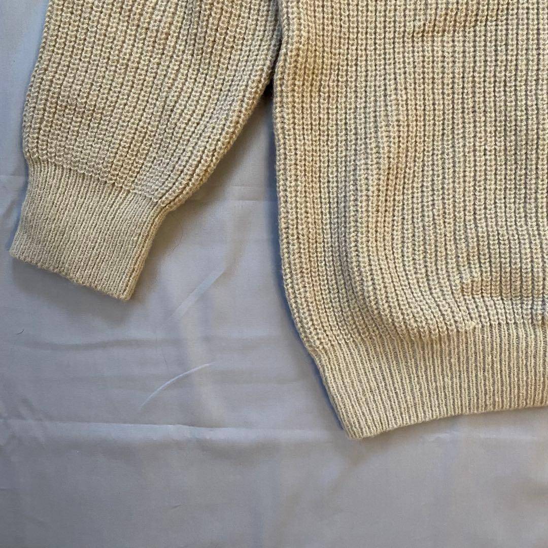 ❣️美品❣️リブ編み クルーネック ニット セーター ゆったり ベージュ 4XL — image 3