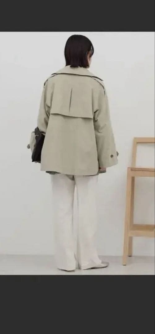 ［AMERICAN HOLIC］ショートトレンチ ライトカーキ Ｌ　未開封未着用 — image 4