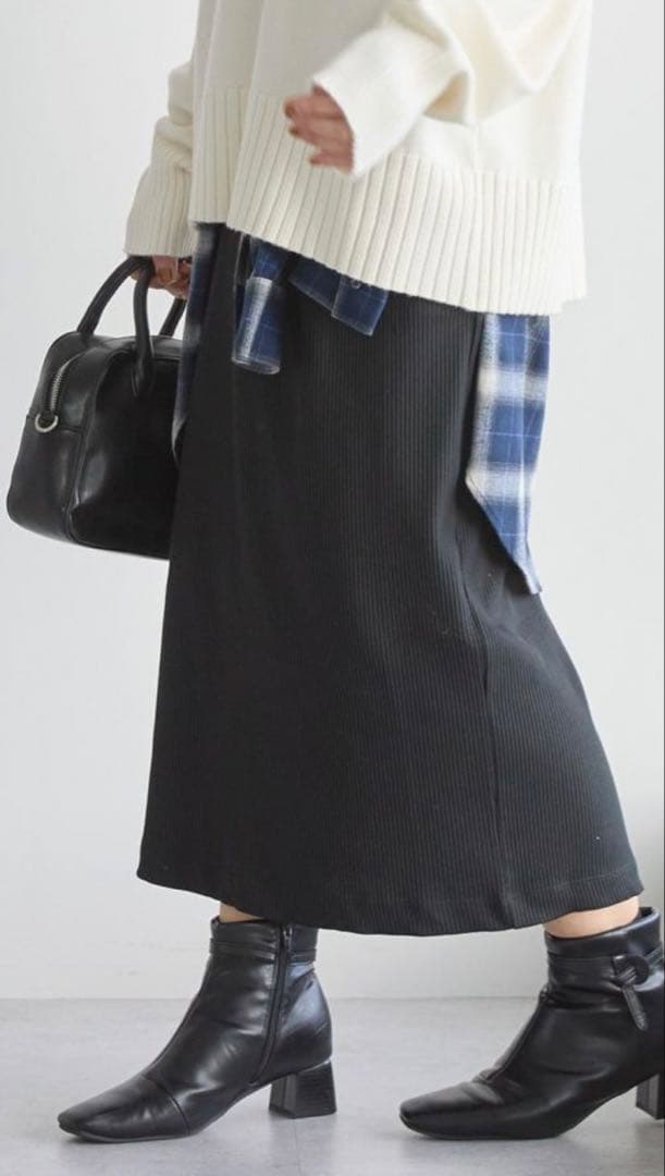 AMERICAN HOLIC 針抜きリブナロースカート　ブラック　Mサイズ — image 2