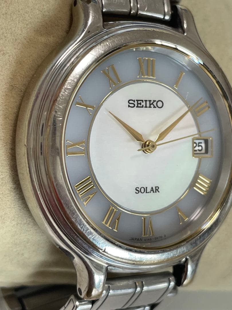 SEIKO セイコー ソーラー V145-0CE0 腕時計/ゴールド/稼働 — image 3
