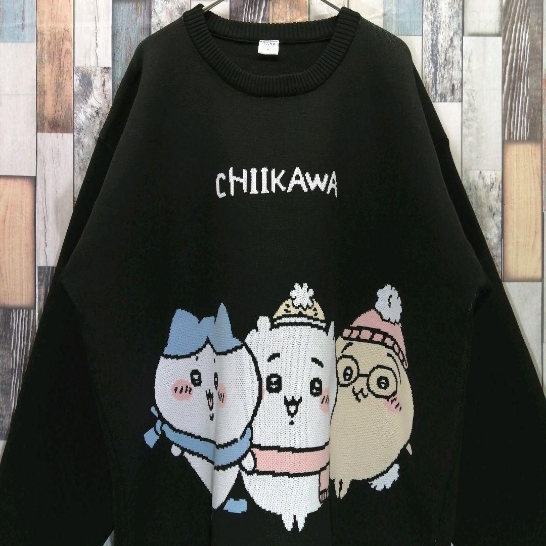 CHIIKAWA　ちいかわ　ニット　デカロゴ　ハチワレ　うさぎ　ゆるだぼ — image 5