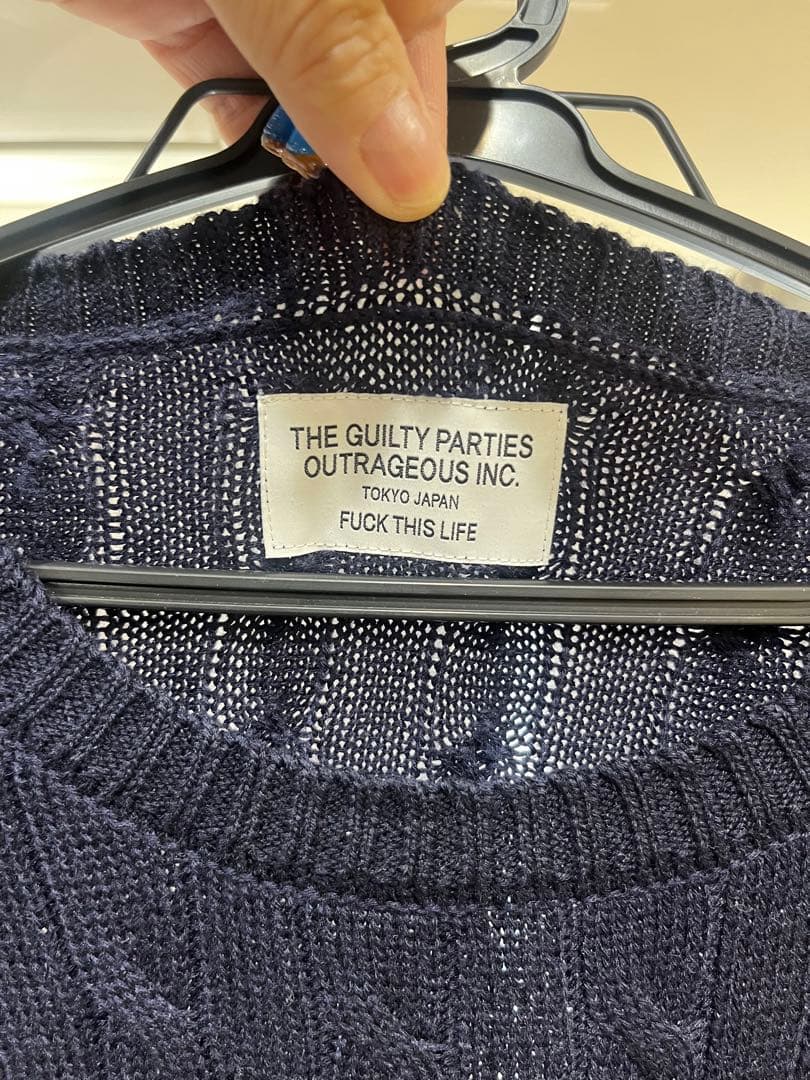 ワコマリア THE GUILTY PARTIES ニットセーター ネイビー — image 2