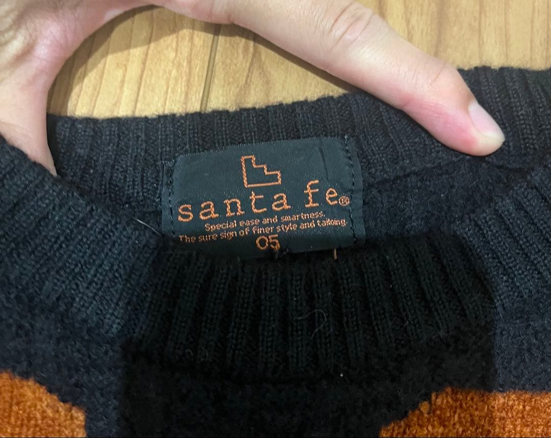 santa fe ニット セーター ブラック ブラウン — image 2