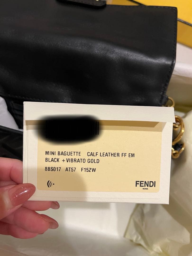 フェンディ バゲット ミニ　新品未使用　ブラック — image 3