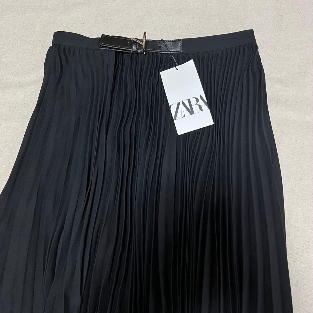 新品　タグ付　未使用　zara ザラ　ボトムス　スカート　プリーツ　ブラック — image 2