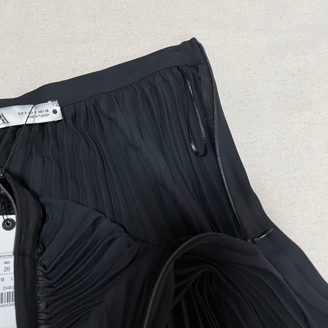 新品　タグ付　未使用　zara ザラ　ボトムス　スカート　プリーツ　ブラック — image 5
