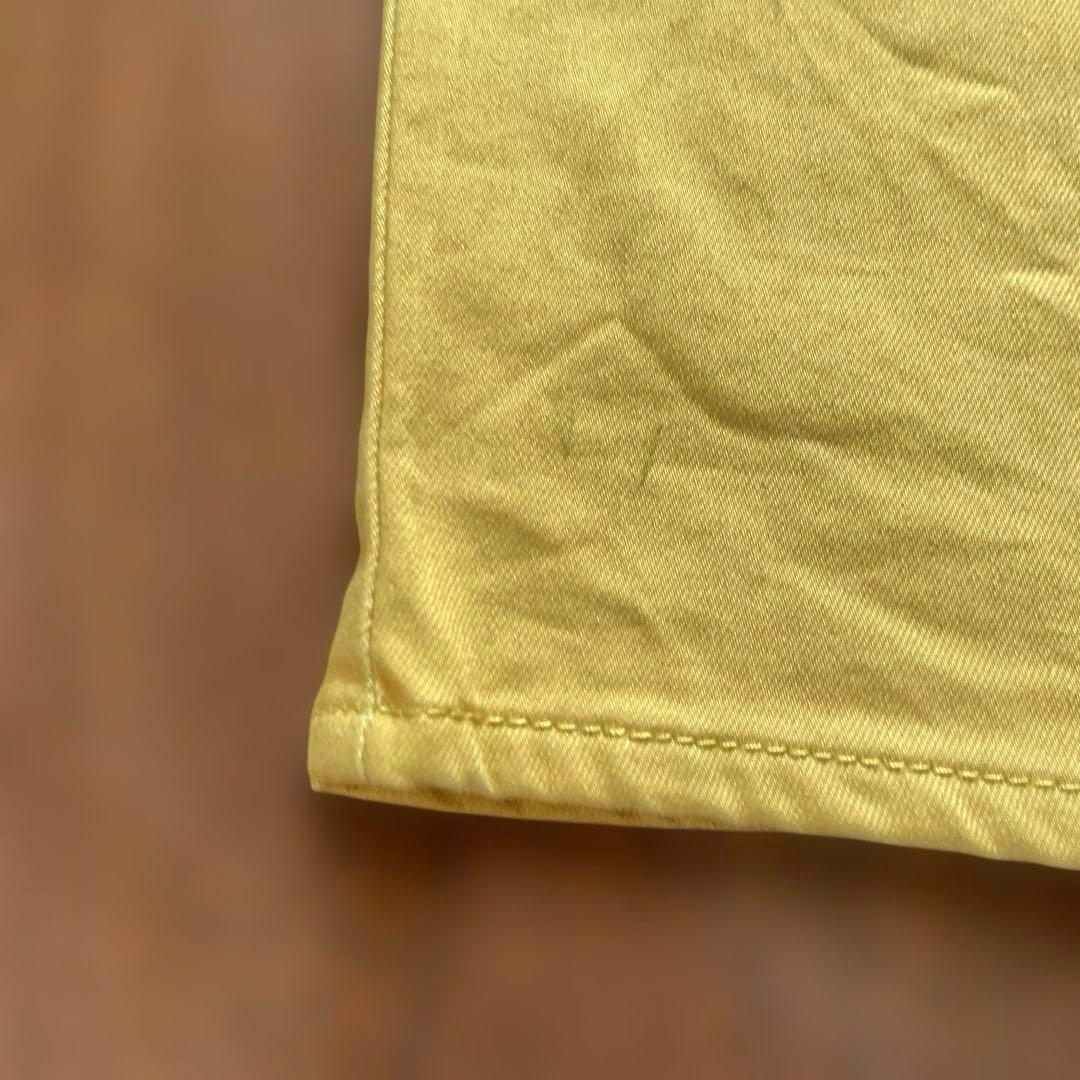Comfort basic カラーパンツ M マスタード イエロー ストレッチ — image 3