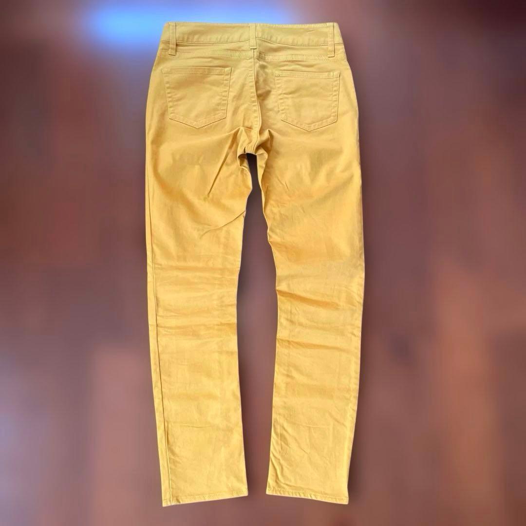 Comfort basic カラーパンツ M マスタード イエロー ストレッチ — image 5