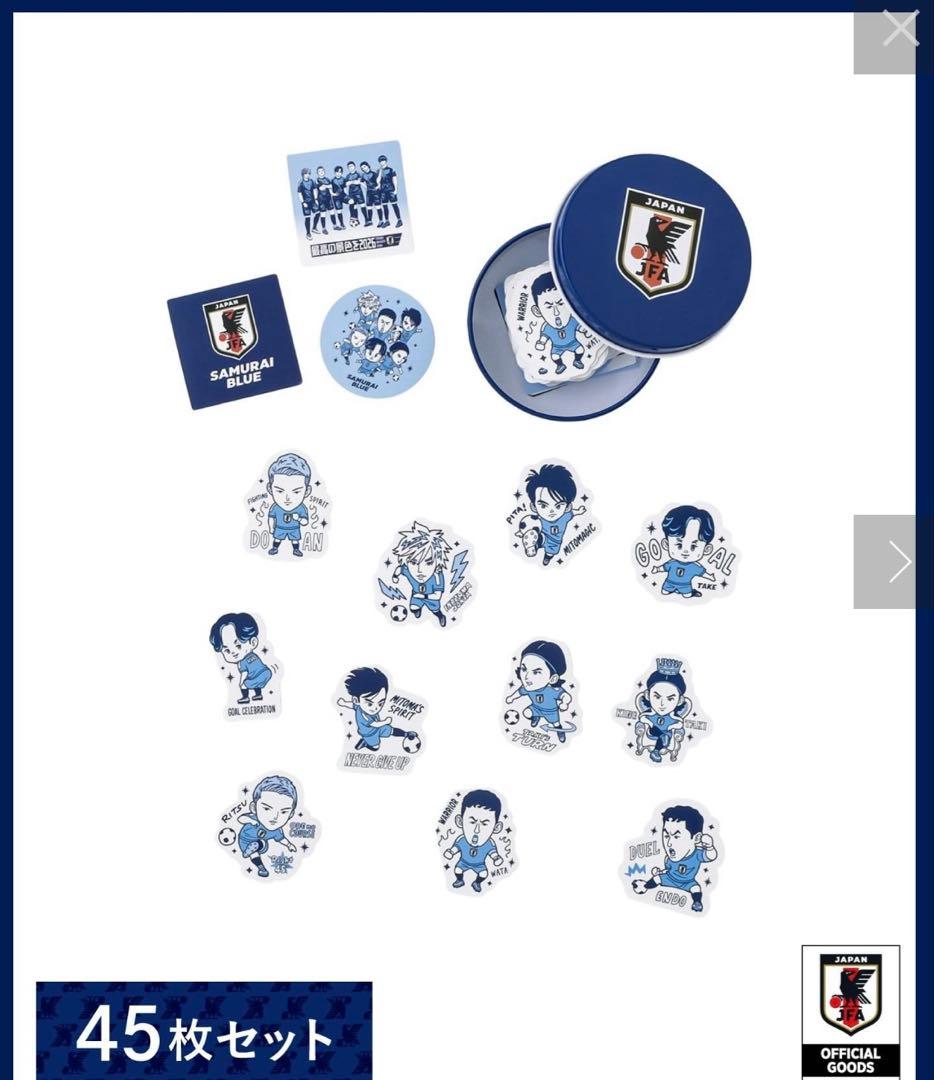 【新品】3coins 缶入りステッカーサッカー日本代表ver. スリーコインズ — image 2