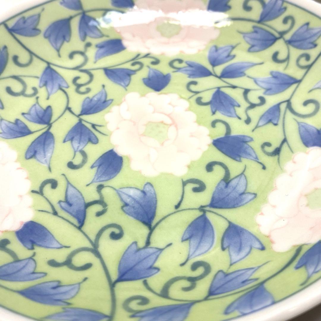 w*1様 【未使用】西海陶器 器輪 白磁線彩牡丹 50和皿 5枚セット 取皿 牡 — image 4