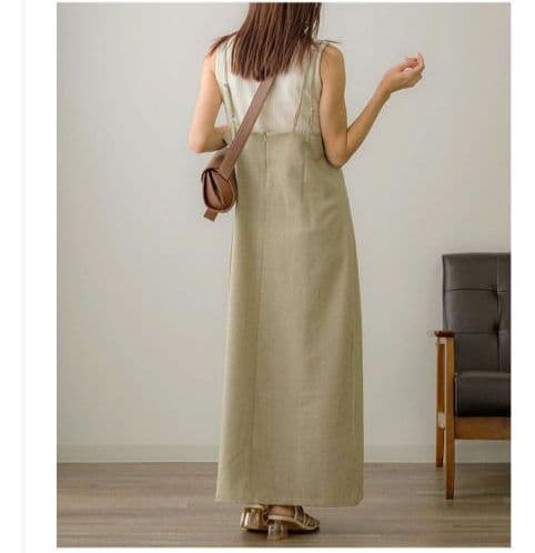 【美品】NOAHL キャミワンピ ロング ナロー 春 夏 ノアル ピスタチオ — image 4