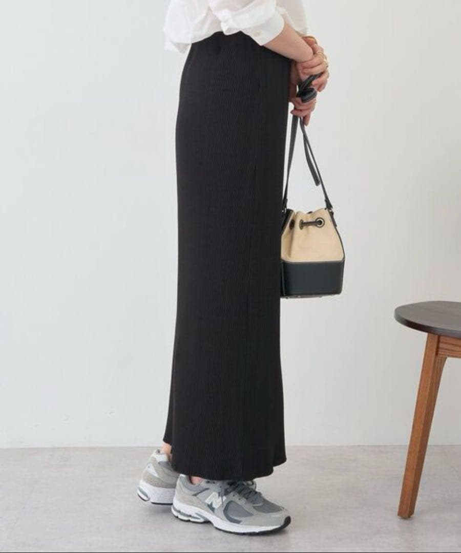 AMERICAN HOLIc ブラック リブ タイトスカート ロング丈 サイズＭ — image 5