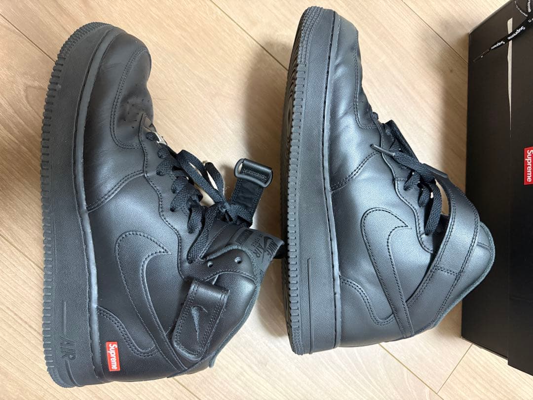 ム*シ様 Supreme Nike Air Force 1 Mid Black — image 2