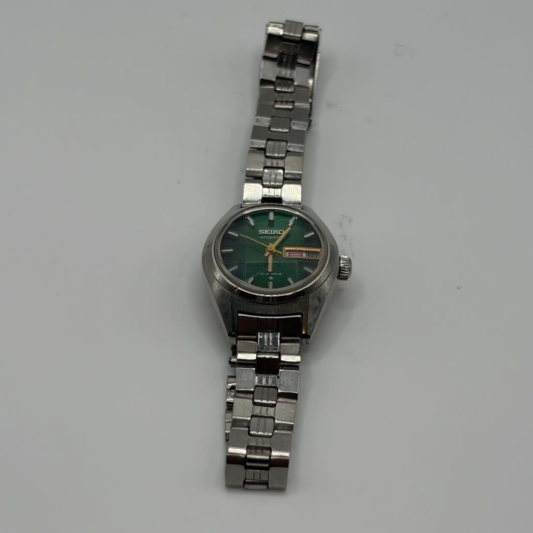 SEIKO セイコー 2706-0170 腕時計 自動巻き カットガラス 緑 — image 5