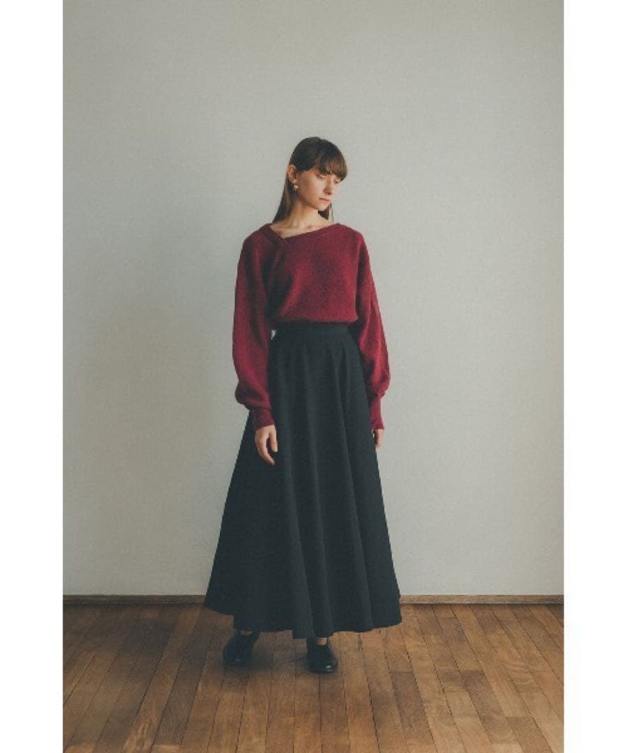 clane VOLUME FLARE MAXI SKIRT クラネ サイズ1 黒 — image 4