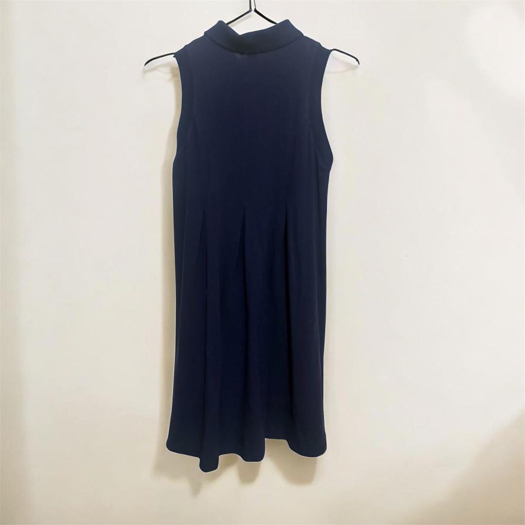【美品】LACOSTE 鹿の子ノースリーブ ポロシャツ ネイビー — image 2