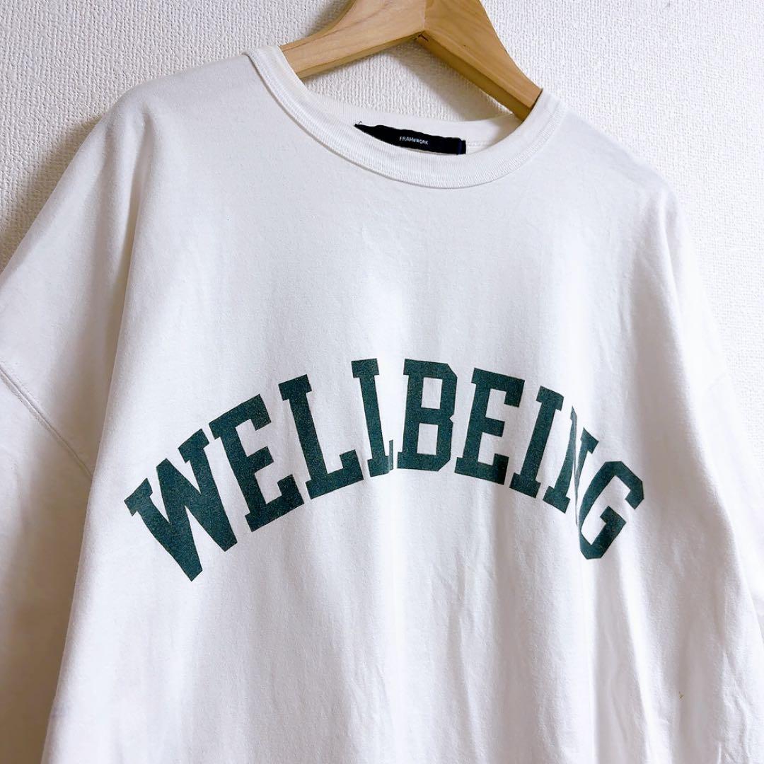 FRAMEWORK✨WELLBEING オーバーロゴT　ホワイト — image 2