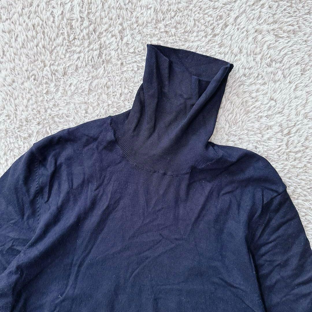 ZARA ザラ【S】ニットセーター タートルネック ネイビー オフィスカジュアル — image 3