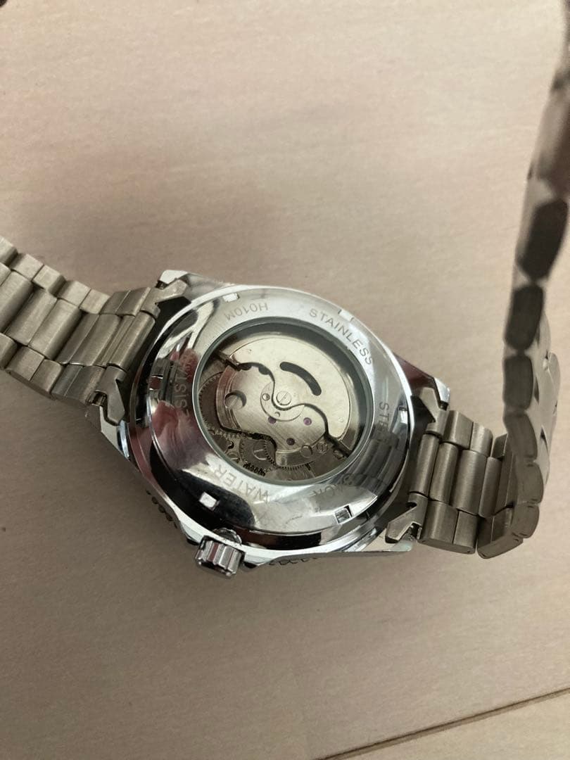 稼動美品 レッドダイヤル ステンレス 自動巻き腕時計 — image 4