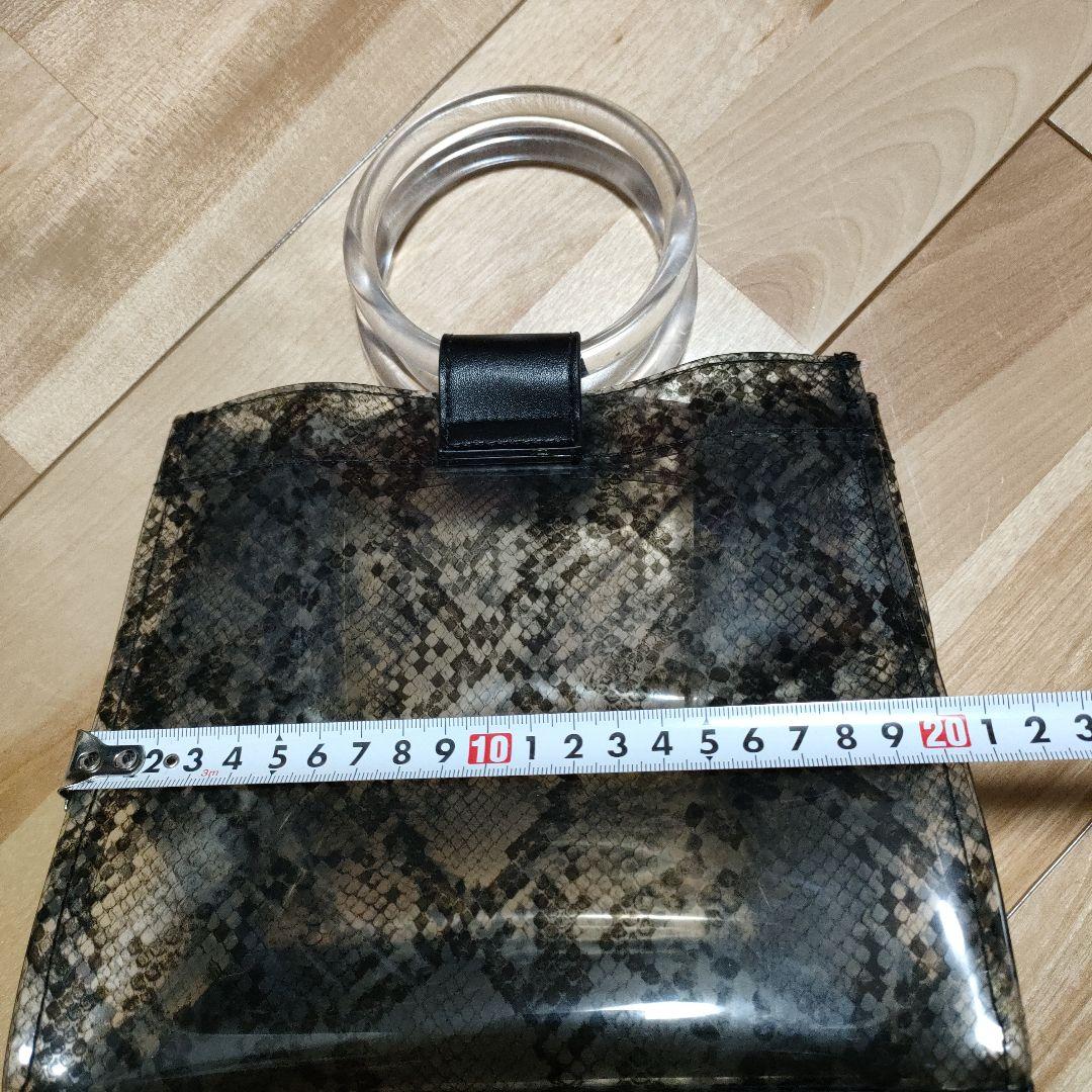 パイソン柄 クリア ハンドバッグ — image 3