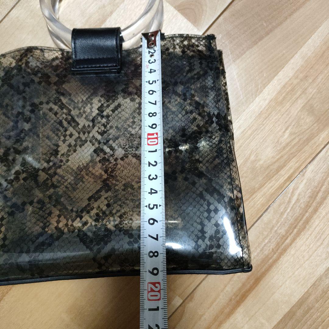 パイソン柄 クリア ハンドバッグ — image 4