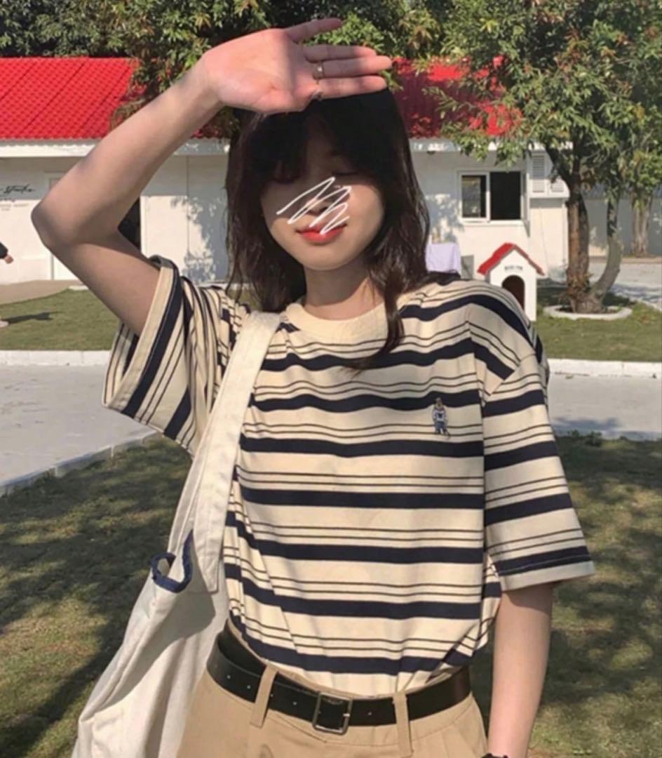 SHEIN ボーダーTシャツ　Lサイズ — image 2