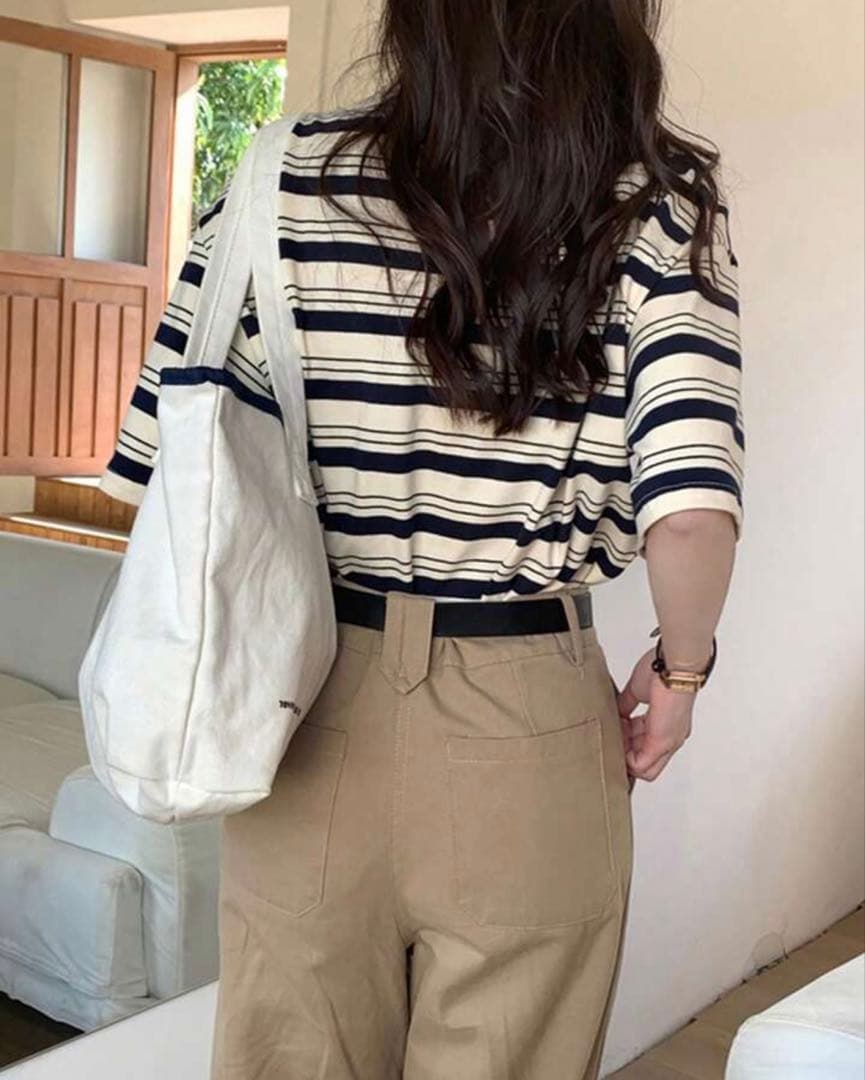 SHEIN ボーダーTシャツ　Lサイズ — image 3