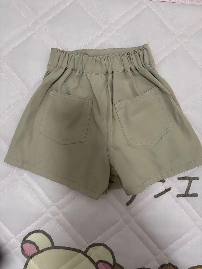 ベージュ プリーツ キュロットパンツ 100cm~ — image 3