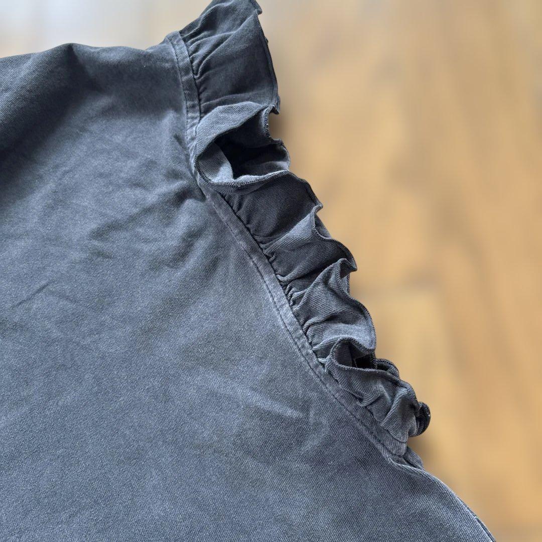 NIKO AND... フリル袖 Tシャツ チャコールグレー M — image 4