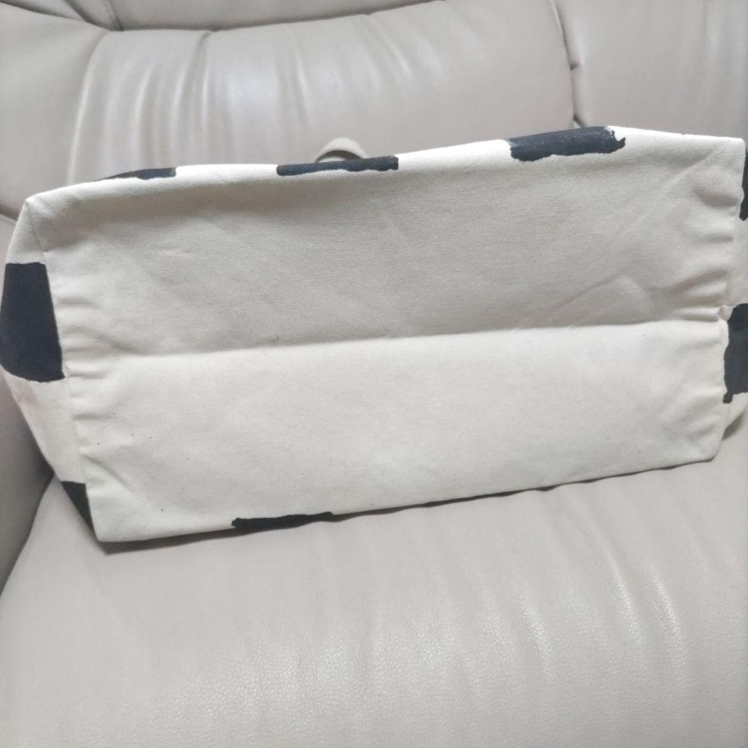 SALE♪美品♡作家バック1点物♪縦ストライプ柄 キャンバストート ビックサイズ — image 4